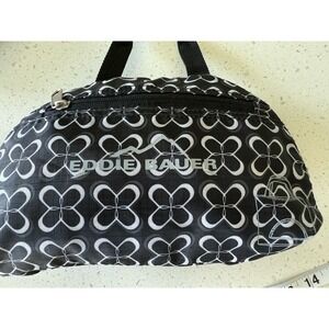 Eddie‎ Bauer Lightweight Nylon Packable Market Bag Black And White